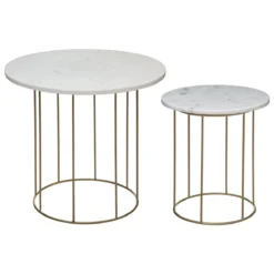 TABLE CAFE MARBRE D.40X45CM