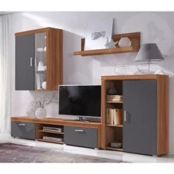 SAMBA UNTE MURALE PRUNE ET GRIS