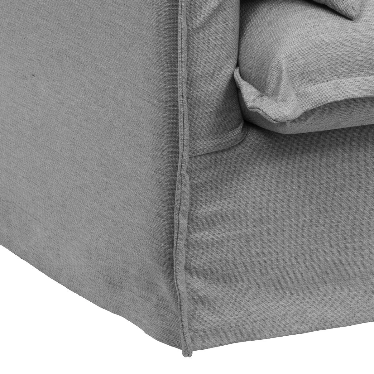 CANAPE CONVERTIBLE 3 PLACES ODILON GRIS CLAIR 3 CANAPE CONVERTIBLE 3 PLACES ODILON GRIS CLAIR – Image 3