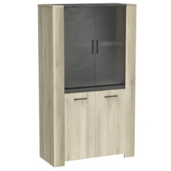 SHEFFIELD VITRINE 2PORTE VITREE 2PORTES CHENE KRONBERG SIDEW