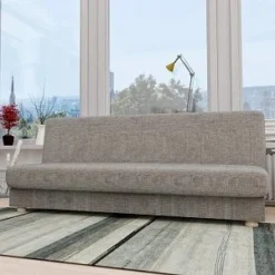 IMAGE CONVERTIBLE 3 PLACES GRIS ET ARGENTE